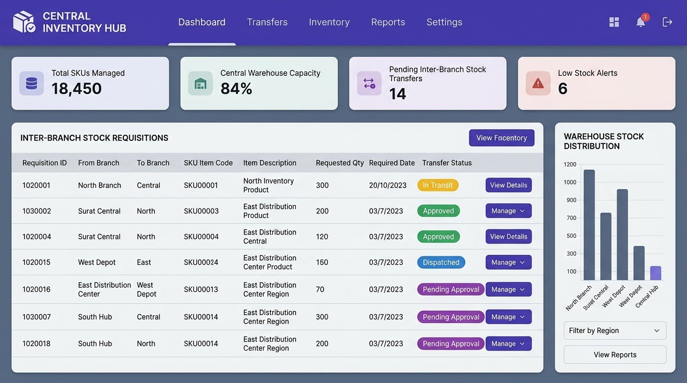 Multi-Branch Central Inventory Hub Preview