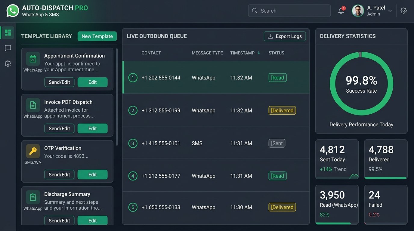 WhatsApp & SMS Dispatcher Preview