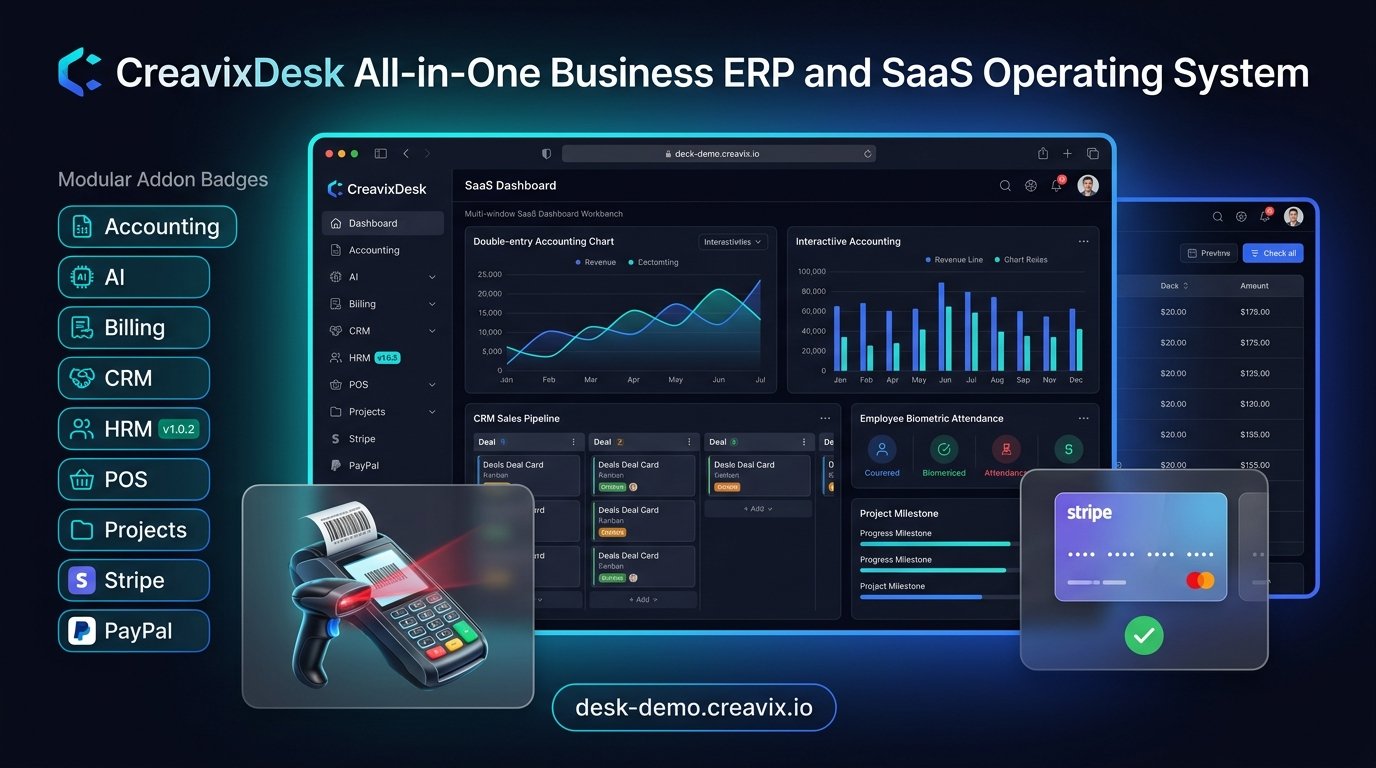 CreavixDesk Business OS Preview